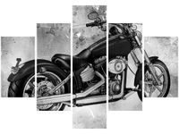 70 100CM OBRAZ 5 ELEM MOTOR DRUK PŁÓTNO