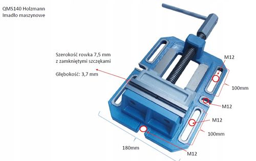 Imadło maszynowe wiertarki stołowej Holzmann 140 na Arena.pl