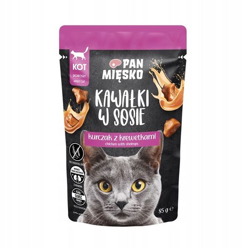 PAN MIĘSKO KARMA DLA KOTA MOKRA KAWAŁKI W SOSIE MIX SMAKÓW 12x85G na Arena.pl