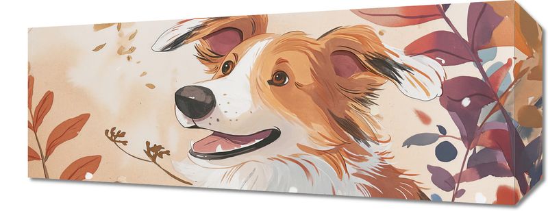 Obraz 50x20cm Collie Jesienną Porą zdjęcie 1