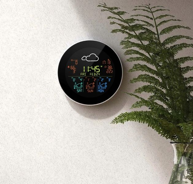 STACJA POGODY POGODOWA WIFI METEOROLOGICZNA TUYA ZEGAR 3 CZUJNIKI PROGNOZA zdjęcie 15