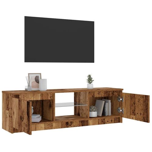 Szafka pod TV z oświetleniem LED, stare drewno, 120x30x36 cm na Arena.pl