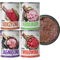 MOKRA KARMA DLA PSA TufTuf Puszka mielonka MIX SMAKÓW ZESTAW 4x400g