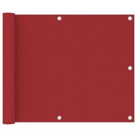 Parawan balkonowy, czerwony, 75x500 cm, tkanina Oxford