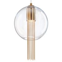 Kulista lampa wisząca Flusso P095PL-01BZ szklana przeźroczysta