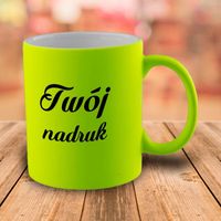 Żółty kubek FLUO-COLOR z Twoim nadrukiem