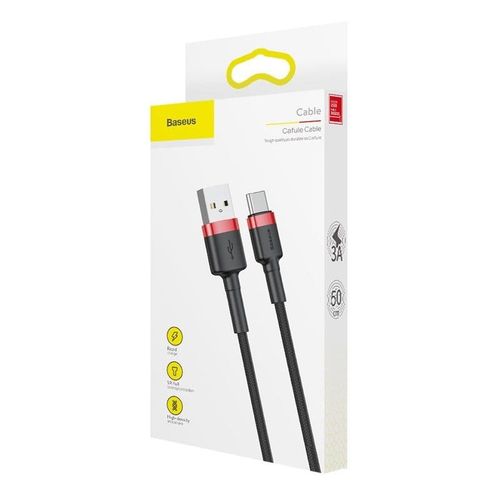 Kabel USB-C Baseus Cafule 3A 1m (czerwono-czarny) na Arena.pl