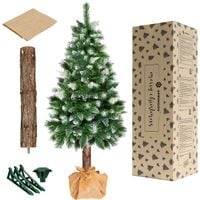 Choinka na pniu 180 cm sztuczna sosna diamentowa ośnieżona