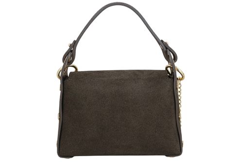 Zamszowa torebka wizytowa - Brązowa ciemna na Arena.pl