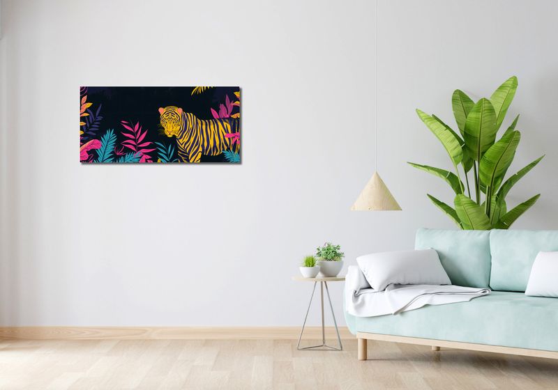 Obraz 90x40cm Tygrys w Rozdarciu zdjęcie 2