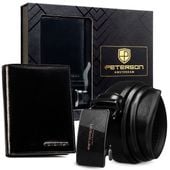 portfel i pasek box ptn 1549-125-k01-bw-7133 black