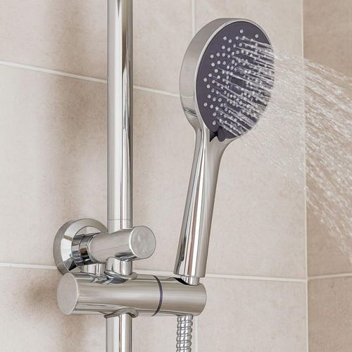 Słuchawka prysznicowa srebrna 3 funkcyjna uniwersalna natryskowa mocna na Arena.pl