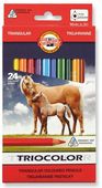 KREDKI TRIOCOLOR 3144 TRÓJKĄTNE 24 KOL. 9MM 7427