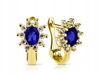 Szafirki Złote Kolczyki KIDS na Chrzest pr.333