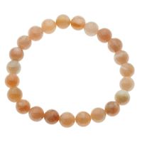 Bransoletka 19 cm na gumce - Kamień Słoneczny kulki 8 mm