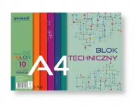 Blok Techniczny A4 10 Kartek Kolorowych 250G/M2 Bt-4 Penword