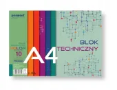 Blok Techniczny A4 10 Kartek Kolorowych 250G/M2 Bt-4 Penword