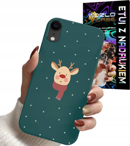 ETUI CASE DO IPHONE XR - ŚWIĄTECZNE WZORY RENIFER MIKOŁAJ PREZENT na Arena.pl