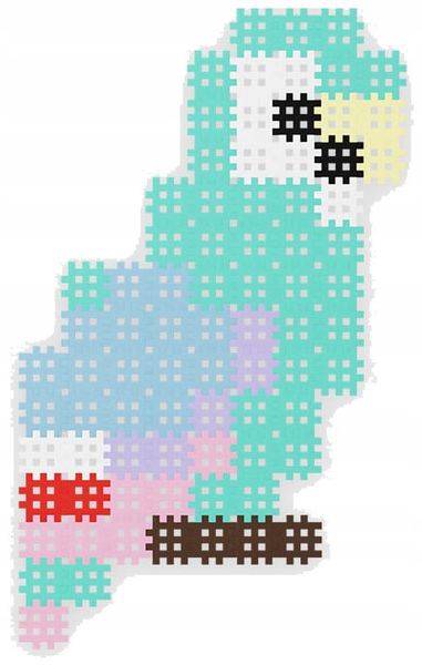 Marioinex Micro Waffle 80 elementów PAPUGA - obraz puzzle zdjęcie 7