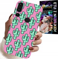 ETUI DO HUAWEI P20 PRO - KAKTUSY, KAKTUS NA RÓŻOWYM TLE + FOLIA