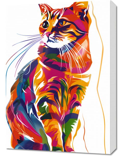 Obraz 50x70cm Nasycony Kot zdjęcie 1