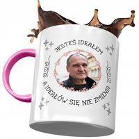Kubek Różowy Paweł Kukiz Kukiz 15 Na Prezent Z Nadrukiem Ze Zdjęciem