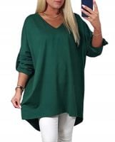 TUNIKA BLUZKA PLUS SIZE BAWEŁNA V dekolt XL/XXL rękaw 3/4 703