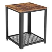 Stolik kawowy loft 45x45x55 cm rustykalny brąz szafka nocna