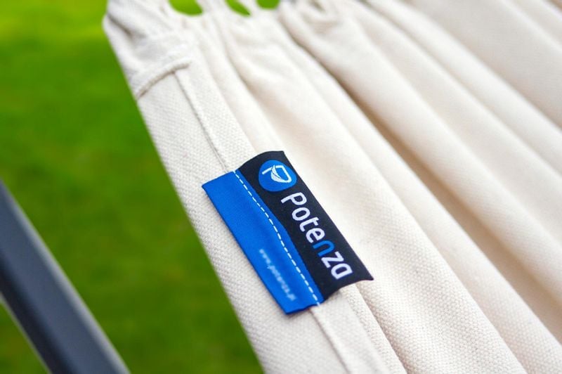 POTENZA Stelaż GRANDE PREMIUM + Hamak ROMA XL Ecru Kokon zdjęcie 2