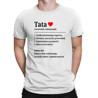 Tata - definicja słownikowa - męska koszulka na prezent Biały XL T-shirt