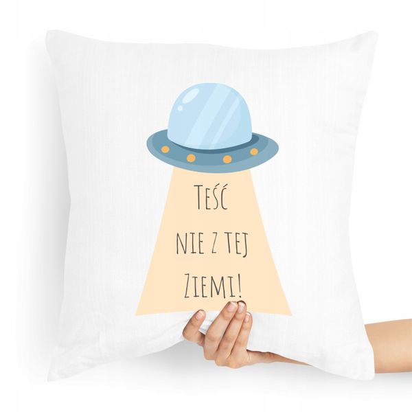 Poduszka Prezent Dla Teścia Taty Nie Z Tej Ziemi Z Nadrukiem Ze Zdjęciem zdjęcie 1