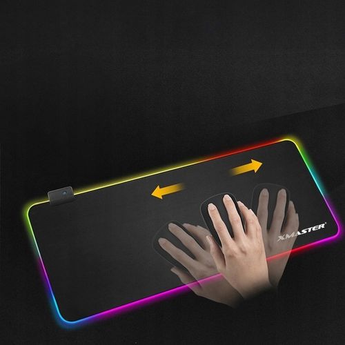 PODKŁADKA POD MYSZKĘ RGB LED GAMINGOWA DUŻA SZEROKA XMASTER XXL na Arena.pl