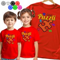 KOSZULKA DZIECIĘCA - PUZZLE NA DZIEŃ PUZZLI DNI SZKOLNE - 86 XXXS