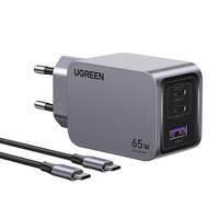 Ładowarka sieciowa Ugreen Nexode Pro, USB + 2x USB-C, 65W + kabel USB-C 1.5