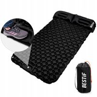 PODWÓJNY MATERAC TURYSTYCZNY TREKKINGOWY DMUCHANY MATA Z WBUDOWANĄ POMPKĄ