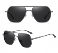 Okulary PRZECIWSŁONECZNE Polaryzacyjne Pilotki UV Męskie Damskie + Gratisy