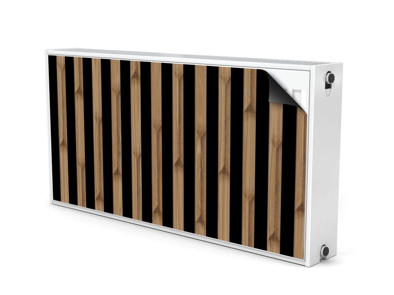 Osłona Magnetyczna Na Kaloryfer Lamele 3D Imitacja Drewna 120cm x 60cm zdjęcie 2