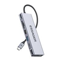 Stacja Dokuja Essager HDMI, 2xUSB, SD TF DO Dysku SSD Szara