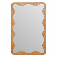 Lustro ścienne Tinny 91 x 61 cm faliste wiszące MDF efekt fali dekoracyjne