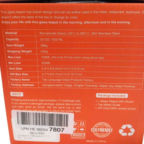 Dzbanek Z Sitkiem Do Herbaty Ze Szkła 1000 Ml na Arena.pl