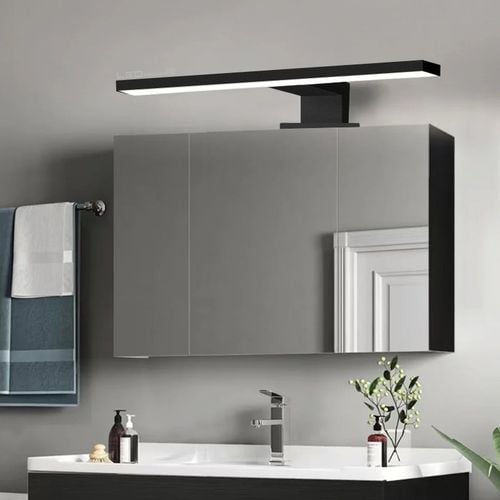 LAMPKA ŁAZIENKOWA NA SZAFKĘ LAMPA NAD LUSTRO LED CZARNY KINKIET na Arena.pl