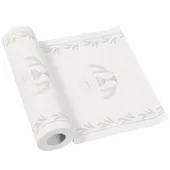 Bieżnik papierowy Airlaid Komunia srebrny kielich IHS, 0,4 x 24m