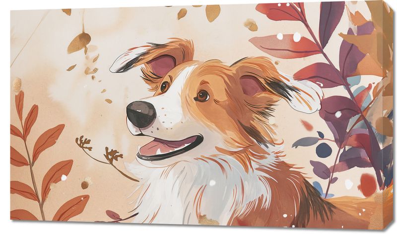 Obraz 100x60cm Collie Jesienną Porą zdjęcie 1