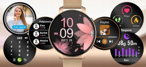 SMARTWATCH ZEGAREK DAMSKI WODOODPORNY PL MENU SPORT SMART WATCH na Arena.pl