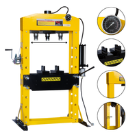 WP50 Prasa hydrauliczna warsztatowa 50 ton | pneumatyczno-ręczna | ruchomy tłok