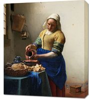 Obraz 60x70cm Mleczarka, Vermeer Vintage do Salonu