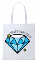 Torba Biała Eco Shopper Dla Marketingowca Prezent Z Nadrukiem Ze Zdjęciem