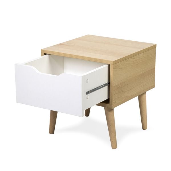 KLUPŚ Stolik nocny SOFIE buk-biały zdjęcie 4