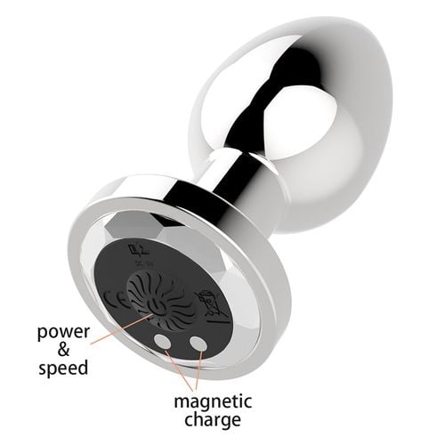stymulator rechargeable butt plug vibrator usb 10 functions   silver na Arena.pl