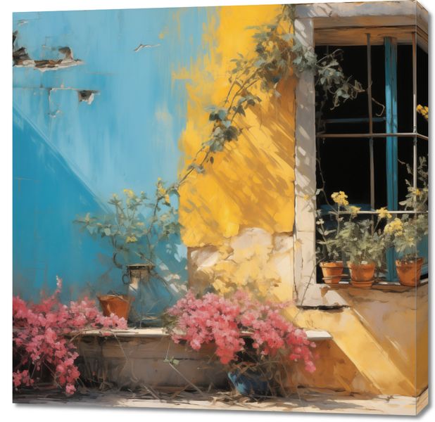 Obraz 90x90cm Słoneczna Ulica zdjęcie 1